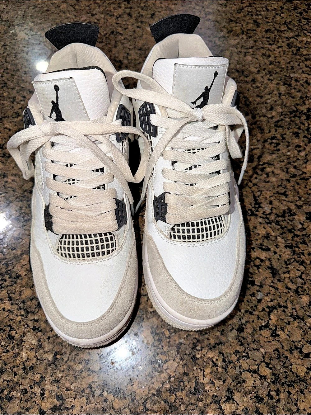 Jordan Air Jordan 4 Retro 'Military Black' White & Black US 7 Sneakers